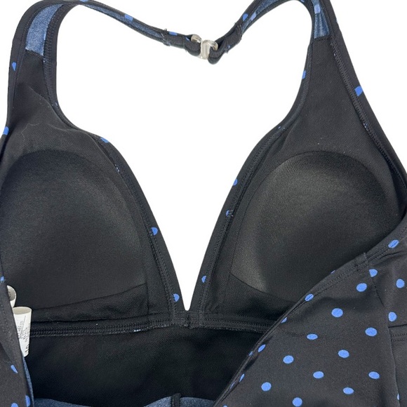Speedo Polka Dot Swimsuit Halter Neck One Piece Size 10 - Picture 4 of 7